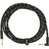 Fender Deluxe 10 Fot Lang Rett/Vinklet Instrumentkabel Svart Tweed