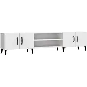 vidaXL TV-benk hvit 180x31,5x40 cm konstruert tre