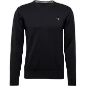 Gant for man. 8030561 Classic black cotton crew neck jumper (L), Casual
