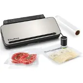 Foodsaver VS3190X vakuumpakker marinering, pulsvakuum, svart rustfritt stål