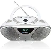 Blaupunkt BB14WH Boombox med radio/CD/MP3-spiller/AUX (hvit)