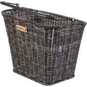 Basil Bremen Rattan Look KF, Front, Sykkelkurv, Rattan (vifte), Svart, 5 kg, 270 mm