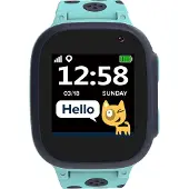 Canyon Kids Sandy KW-34 - Smartklokke med rem - silikon - skjerm 1,44 - 32 MB - Bluetooth - 0,08 Megapixel kamera - 42 g - blå/grå