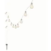 LINDBY LED-lyslenke Lampini, 200 cm, svart, IP44