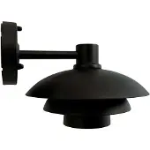Dyberg Larsen utendørs vegglampe Morph, Ø 24 cm, svart, metall