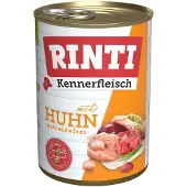 Rinti 6 x 400 g Kennerfleisch + 100 g Filetto-pose i gelé And med grønnsaker på kjøpet! - Adult Kylling