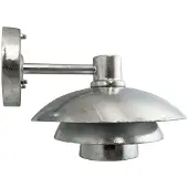 Dyberg Larsen Morph utendørs vegglampe, galvanisert, metall