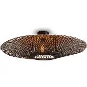 Good&Mojo Kalimantan-teppe, Ø 87 cm, svart/natur