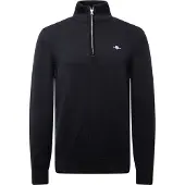 Gant for man. 8030170 Black cotton half-zip sweater (M), Casual