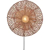 Good&Mojo Zanzibar vegglampe, Ø 55 cm, natur