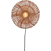 Good&Mojo Zanzibar vegglampe, Ø 40 cm, natur