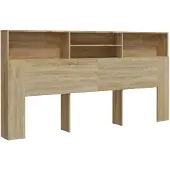 vidaXL Sengegavlskap sonoma eik 200x19x103,5 cm