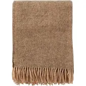 Klippan Yllefabrik Ullpledd - 130x200 cm - Gotlandsull/lammeull - Gotland Beige