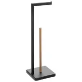 Five toalettpapirholder med reserve NATURELO, metall, farge svart