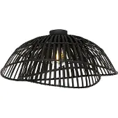 QAZQA Orientalsk taklampe svart bambus 62 cm - Pua