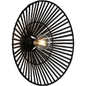QAZQA Oriental vegglampe sort bambus - Pua