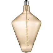 LUCANDE LED-pære, E27, Ø15cm, 4W, 2700K, ravfarget