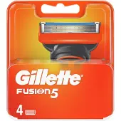 Gillette Fusion - Patron for påfyllbar barberhøvel - hann - 5 blad (en pakke 4)