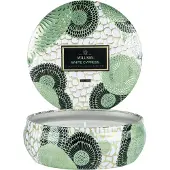 Voluspa 3-Wick Decorative Tin Candle White Cypress 340g