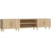 vidaXL TV-benk sonoma eik 180x31,5x40 cm konstruert tre