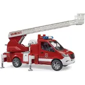 BRUDER Mb Sprinter Fire Service With Turntable Ladder Pump And Light & Sound Module 02673 Byggespill