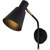 Opviq Vegglampe Sivani MR-664 1 lyskilde svart/gull