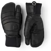 Hestra Fall Line, 3-finger Skihansker, Black/Black