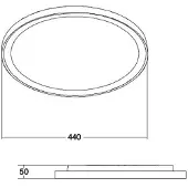 Brumberg Sunny Midi LED-taklampe RC CCT svart
