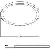 Brumberg Sunny Maxi LED-taklampe RC CCT hvit