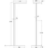 Brumberg Mikol LED-gulvlampe med indirektedel