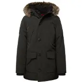 Superdry for man. M5011741A Faux fur hooded parka Everest black (XXL), Casual, Polyester, Sustainable
