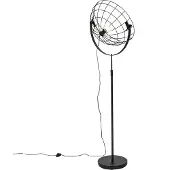 QAZQA Industriell gulvlampe svart 50 cm justerbar - Hanze