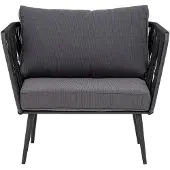 Bloomingville Pavone loungestol, sort, metall