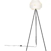 QAZQA Moderne gulvlampe hvit - Cloth
