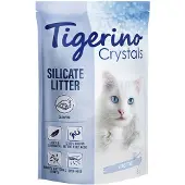 Tigerino Crystals klumpende kattesand – Sensitive, parfymefri - Økonomipakke: 3 x 5 l