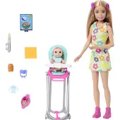 Barbie Skipper Høy Stol Med Tilbehør Til Babydukke