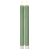 Star Trading LED antikke stearinlys grøn 2st 25cm