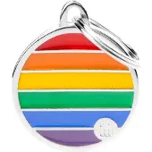 My Family Rainbow Small Circle Kjæledyrmerke