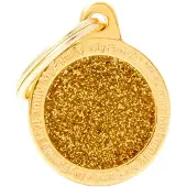 My Family Shine Small Circle Glitter Kjæledyrmerke