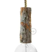 Creative Cables Stort Trebark E27 Lampholdersett