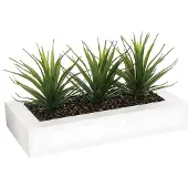 Atmosphera Centerpiece 17 Cm Deco Green Jardinera Collection Kunstig Plante
