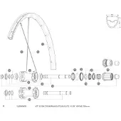 Mavic Crossmax Elite/xa Elite 29 Bakre Høyre Eiker 12 Enheter