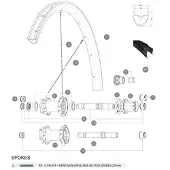 Mavic Crossmax Pro Carbon 27.5 2017-18 Venstre Eiker 12 Enheter