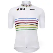 Santini Uci Official World Champion Master Kort Ermet Trøye