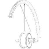 Mavic Rear Aksium Elite Evo Ust Disc Ebm Landeveissykkel Felg