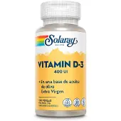 Solaray Vitamin D3 400 Ie 120 Enheter