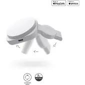 ZENS 2-in-1 MagSafe + Watch Travel Charger white