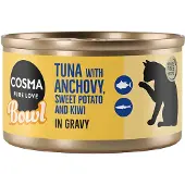 Cosma Økonomipakke Bowl 12 x 80 g - Tunfisk med ansjos