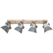 Steinhauer Downlight Gearwood, 4 lyskilder, grå