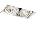 QAZQA Innfelt spotlight hvit GU10 AR70 Trimless 2-lys - Oneon
